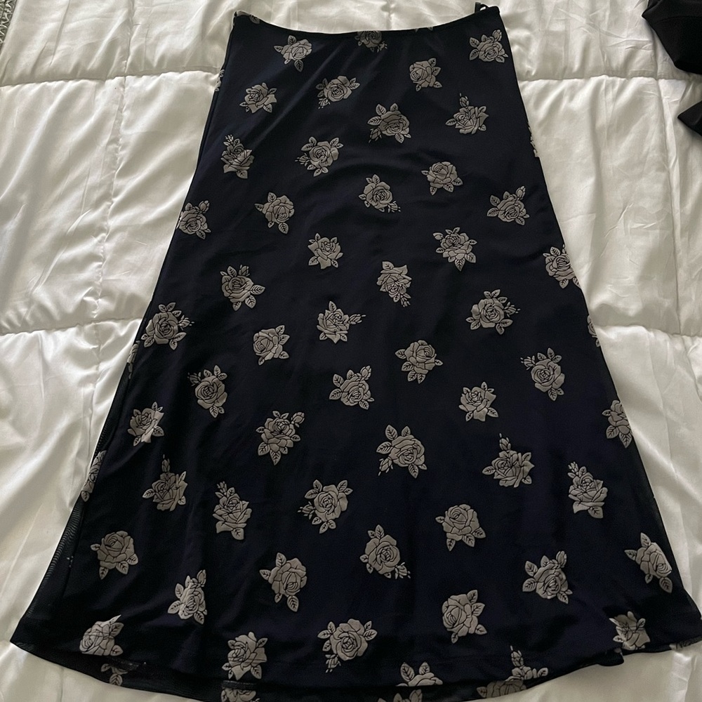 Floral midi skirt